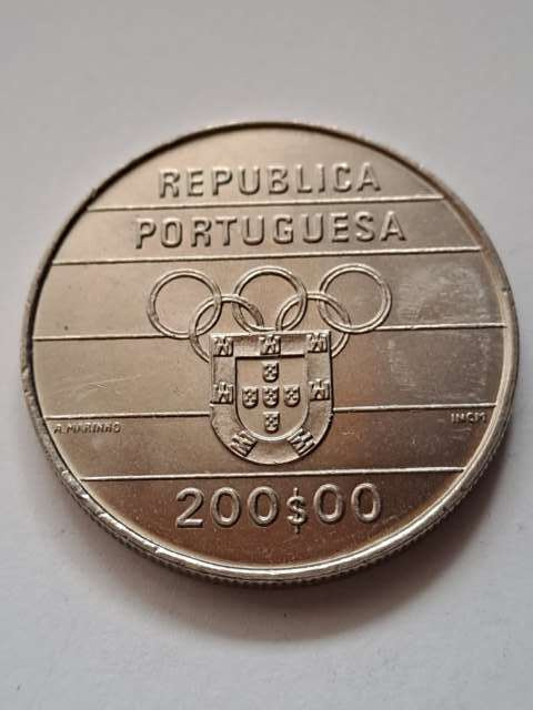 Portugalia 200 escudo Olimpiada Barcelona 1992 r Portugalia 200 escudo Olimpiada Barcelona 1992 r
