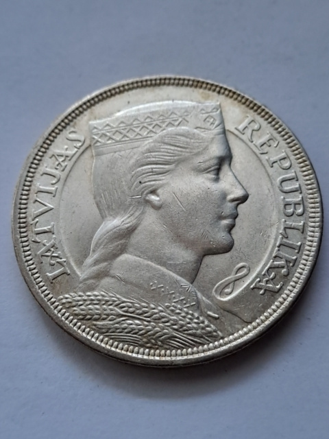 Łotwa 5 Łatów 1929 r Łotwa 5 Łatów 1929 r
