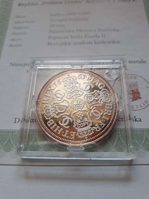 Replika Petition Crown Karola II 1663 r Replika Petition Crown Karola II 1663 r