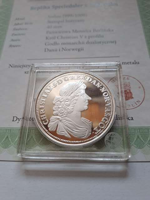 Replika Speciedaler Christian V 1768 r Replika Speciedaler Christian V 1768 r