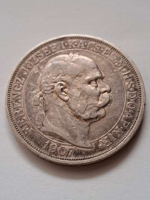 Austria 5 Koron Koronacja Franciszka Józefa I 1907 r Austria 5 Koron Koronacja Franciszka Józefa I 1907 r