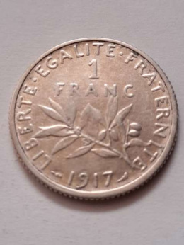 Francja 1 Frank Trzecia Republika 1917 r