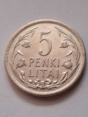 Litwa 5 Penki Litai 1925 r Litwa 5 Penki Litai 1925 r
