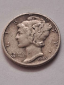 USA 10 Centów Mercury 1945 r USA 10 Centów Mercury 1945 r