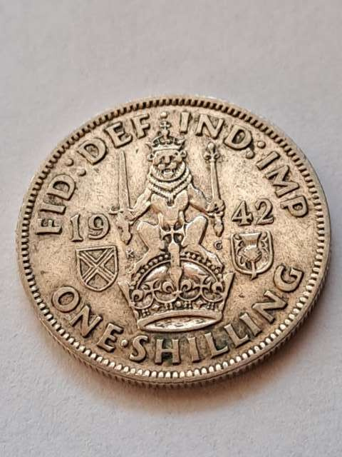 Wielka Brytania 1 Szyling Jerzy VI 1942 r Wielka Brytania 1 Szyling Jerzy VI 1942 r