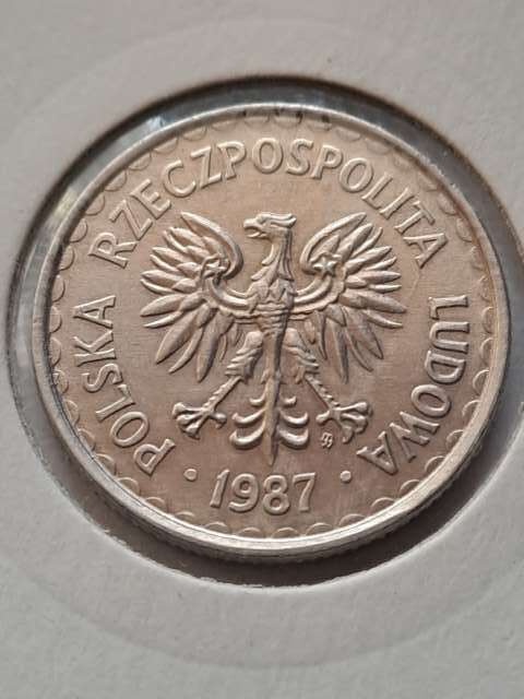 1 złoty 1987 r 1 złoty 1987 r
