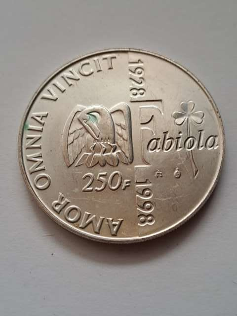 Belgia 250 Franków Albert II 1998 r Belgia 250 Franków Albert II 1998 r