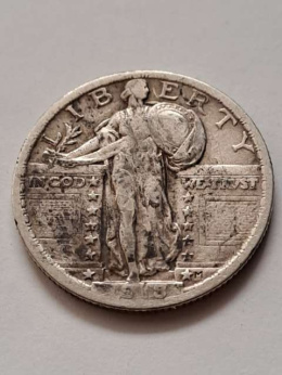 USA 1/4 Dollara Stojąca Wolność 1918 r
