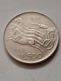 Włochy 500 Lirów 1961 r Włochy 500 Lirów 1961 r