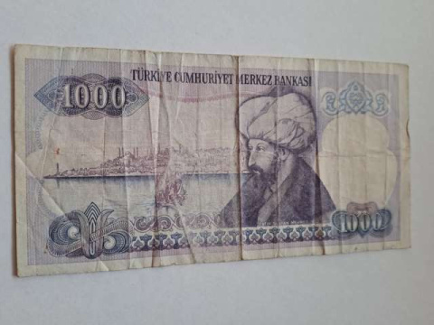 Turcja Banknot 1000 Bin lira 1970 r Turcja Banknot 1000 Bin lira 1970 r