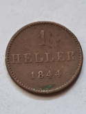 Niemcy 1 Haller Frankfurt 1844 r Niemcy 1 Haller Frankfurt 1844 r