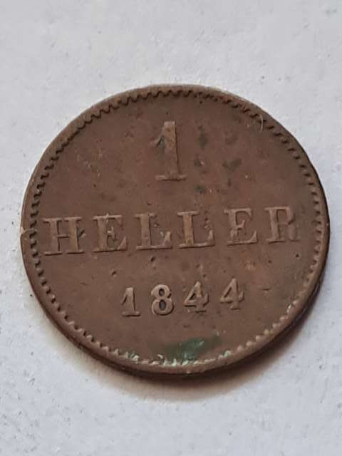 Niemcy 1 Haller Frankfurt 1844 r Niemcy 1 Haller Frankfurt 1844 r