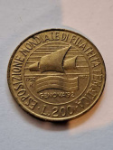 Włochy 200 Lirów 1992 r Włochy 200 Lirów 1992 r