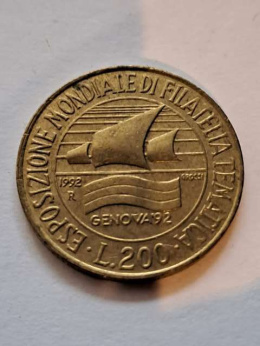 Włochy 200 Lirów 1992 r