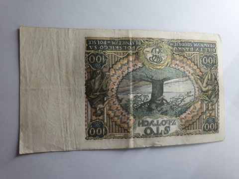 Banknot 100 złotych 1934 r seria CM Banknot 100 złotych 1934 r seria CM