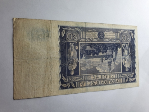 Banknot 20 zł 1936 r seria CK