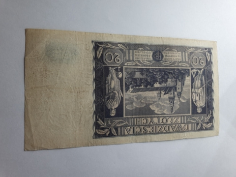 Banknot 20 zł 1936 r seria DK