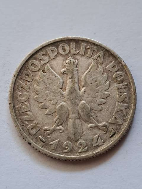 2 zł Żniwiarka 1924 r róg i pochodnia 2 zł Żniwiarka 1924 r róg i pochodnia