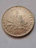Francja 1 Frank Trzecia Republika 1915 r Francja 1 Frank Trzecia Republika 1915 r