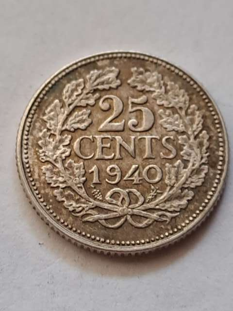 Holandia 25 Cent 1940 r Holandia 25 Cent 1940 r