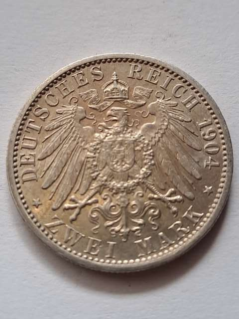 Niemcy 2 Marki Hesja 1904 r Niemcy 2 Marki Hesja 1904 r