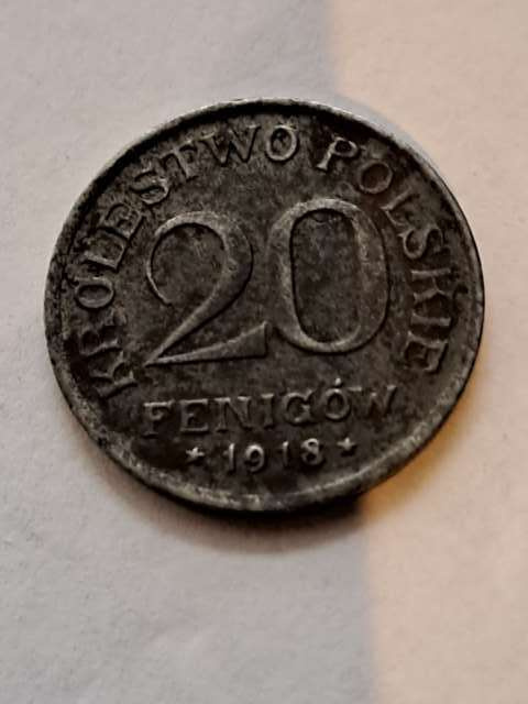 Królestwo Polskie 20 Fenigów 1918 r Królestwo Polskie 20 Fenigów 1918 r