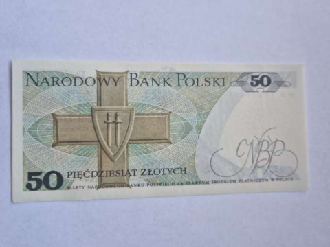 Banknot 50 zł Karol Świerczewski 1988 r seria HU Banknot 50 zł Karol Świerczewski 1988 r seria HU