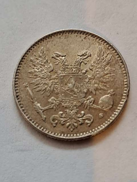 Finlandia 50 Pennia Mikołaj II 1917 r Finlandia 50 Pennia Mikołaj II 1917 r