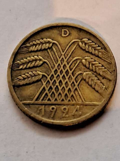 Niemcy 10 Pfenning 1924 r D Niemcy 10 Pfenning 1924 r D