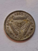 Afryka Południowa 3 pensy 1952 r Afryka Południowa 3 pensy 1952 r