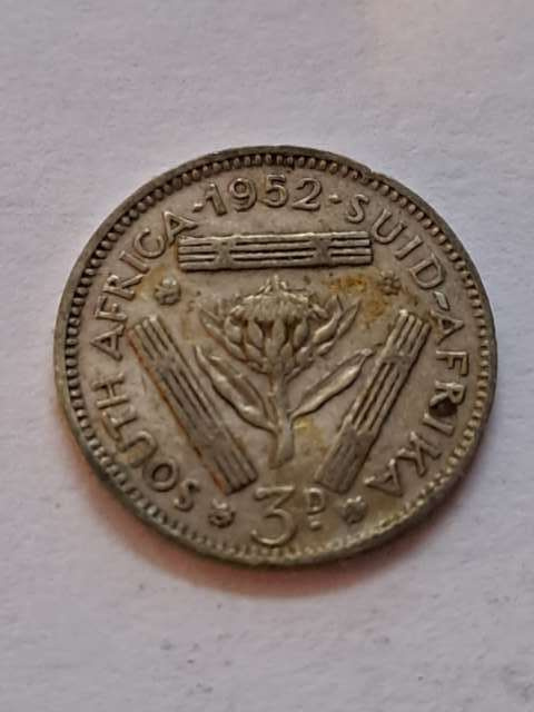 Afryka Południowa 3 pensy 1952 r Afryka Południowa 3 pensy 1952 r
