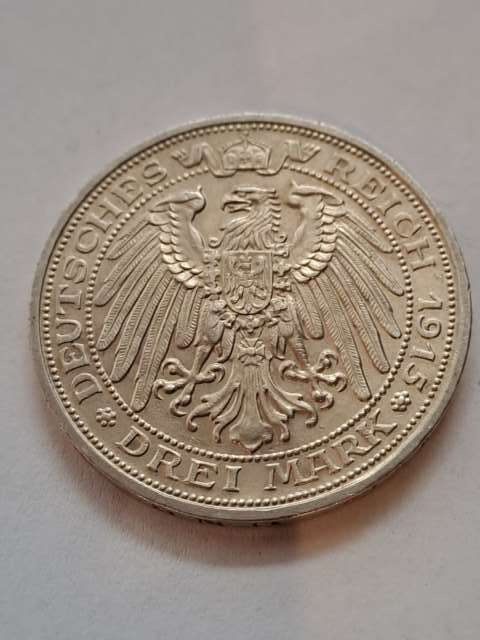 Niemcy 3 Marki Meklemburg Schwerin 1915 r Niemcy 3 Marki Meklemburg Schwerin 1915 r