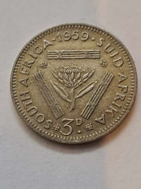 Afryka Południowa 3 pensy 1959 r Afryka Południowa 3 pensy 1959 r
