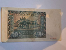 Banknot 50 złotych 1941 r seria B