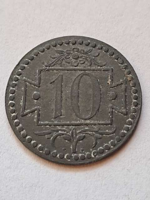 WMG 10 Fenigów Małe Cyfry 1920 r WMG 10 Fenigów Małe Cyfry 1920 r