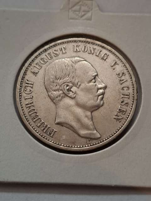 Niemcy 3 Marki Saksonia 1909 r