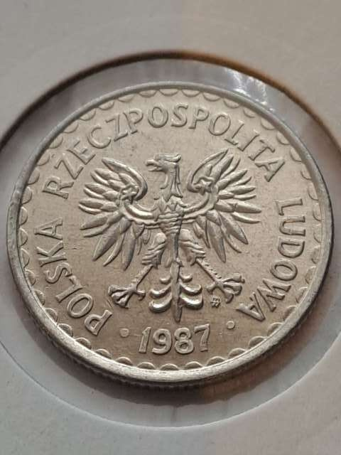 1 złoty 1987 r 1 złoty 1987 r