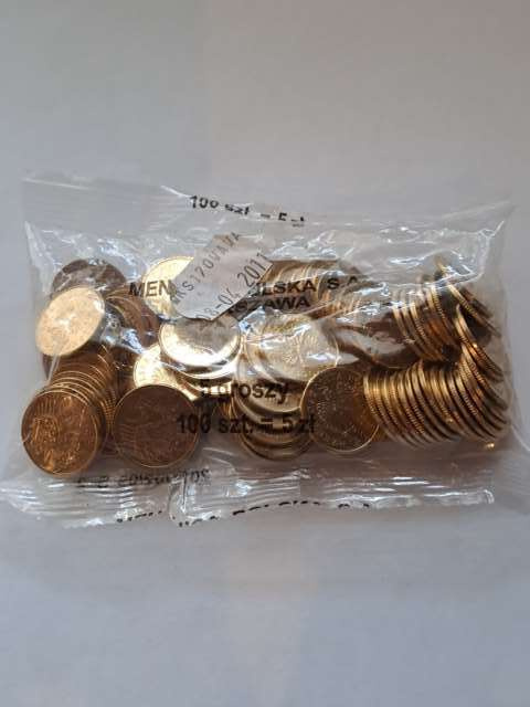 5 Groszy 2011 r worek 100 szt 5 Groszy 2011 r worek 100 szt