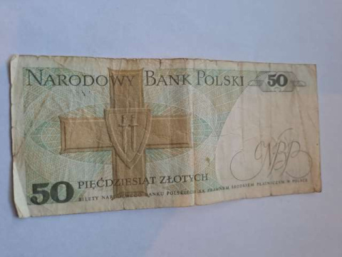Banknot 50 zł Karol Świerczewski 1982 r seria DA Banknot 50 zł Karol Świerczewski 1982 r seria DA