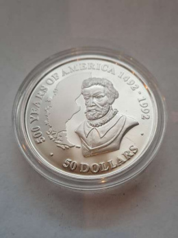 Cook Islands 50 Dolarów Magelan 1989 r