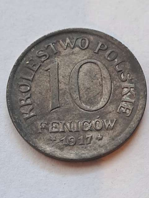 Królestwo Polskie 10 Fenigów 1917 r Królestwo Polskie 10 Fenigów 1917 r