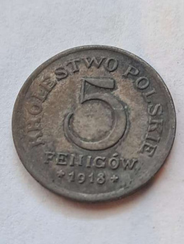 Królestwo Polskie 5 Fenigów 1918 r