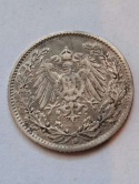 Niemcy 1/2 Marki Wilhelm II 1905 r D Niemcy 1/2 Marki Wilhelm II 1905 r D