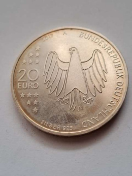 Niemcy 20 Euro Reformacja 2017 r