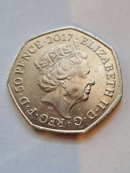 Wielka Brytania 50 pence 2017 r