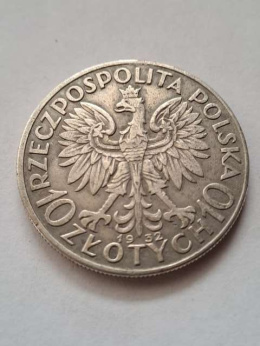 10 zł Głowa Kobiety 1932 r bez znaku