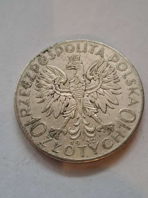 10 zł Głowa Kobiety 1932 r znak 10 zł Głowa Kobiety 1932 r znak