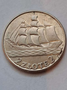 2 zł Żaglowiec 1936 r