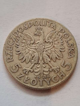 5 zł Głowa Kobiety 1934 r
