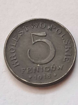 Królestwo Polskie 5 Fenigów 1918 r